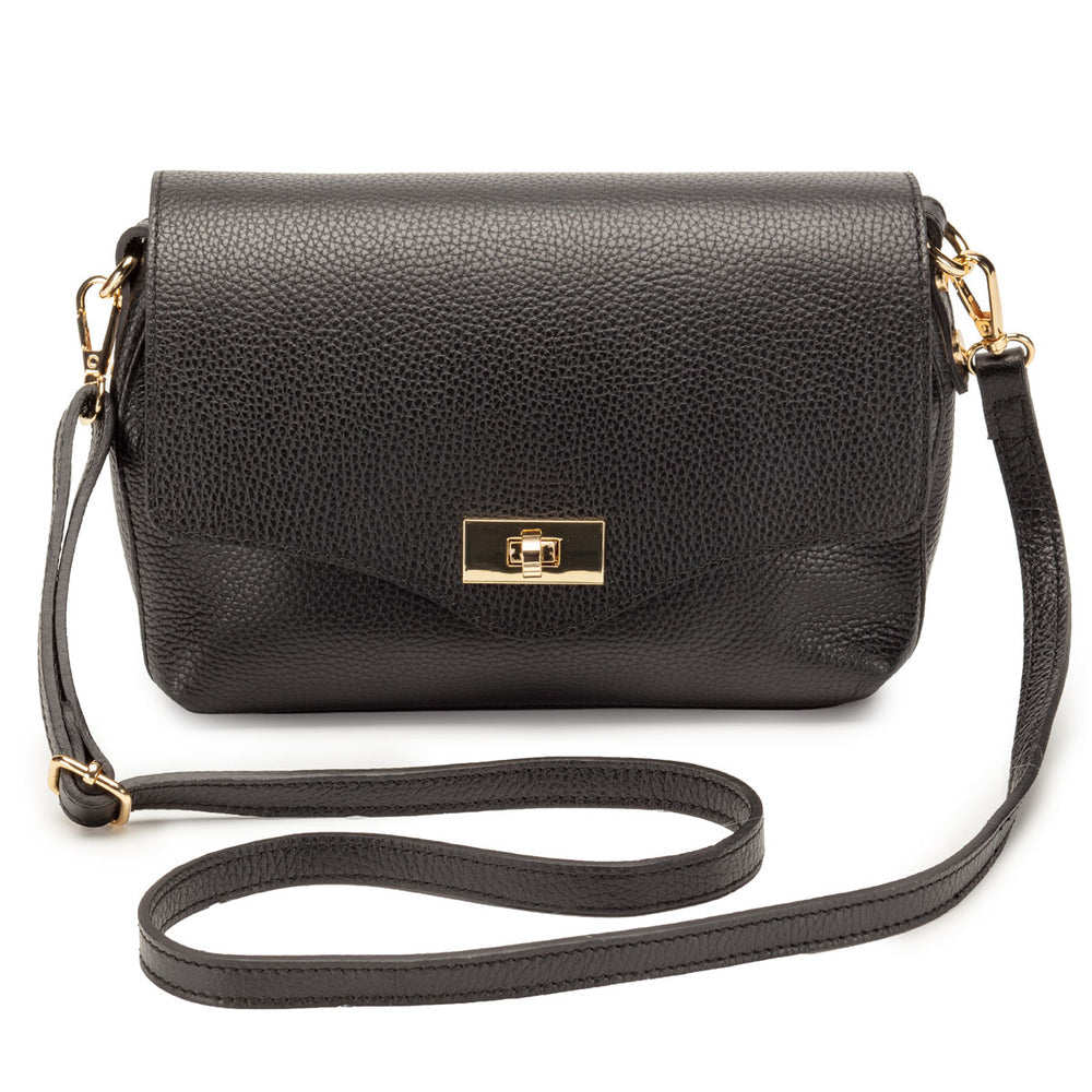 Elie Beaumont - Twist Black Crossbody Bag
