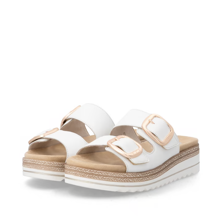Remonte - D0Q66 White Buckle Slide