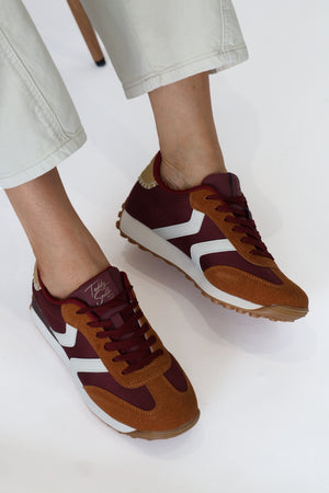 Teddy Smith - 121138 Burgundy & Brown Trainer