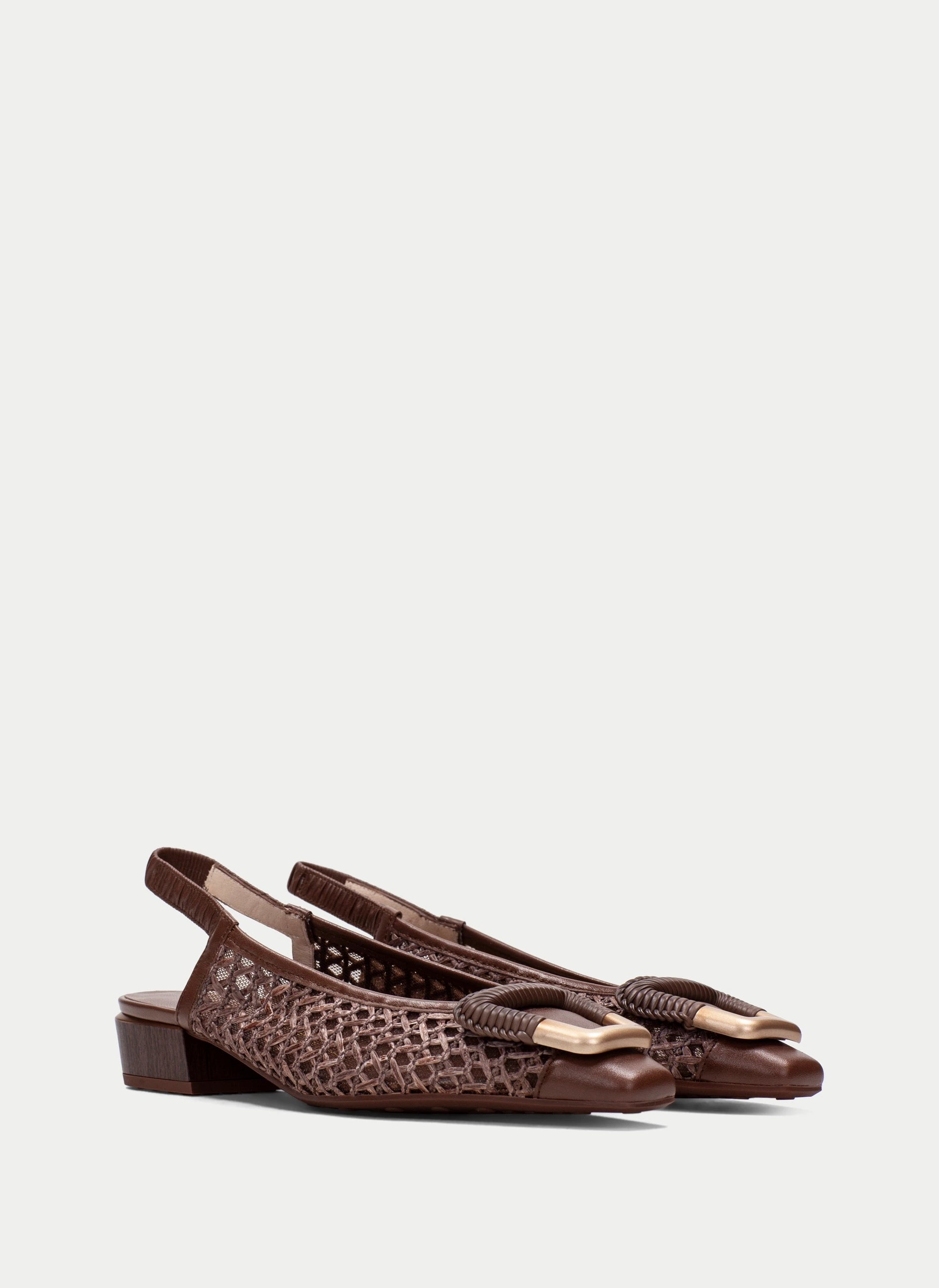 Hispanitas - 264658 Brown Buckle Slingback