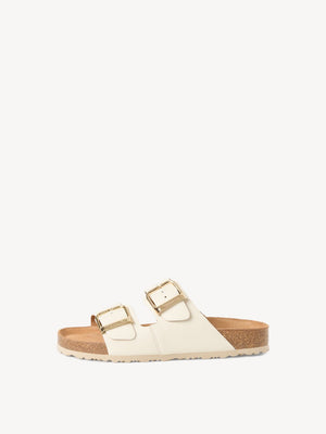 Tamaris - 27543 Cream Double Buckle Mule
