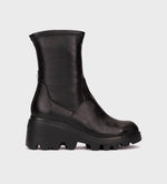 Wonders - G-7030 Black Wedge Boot