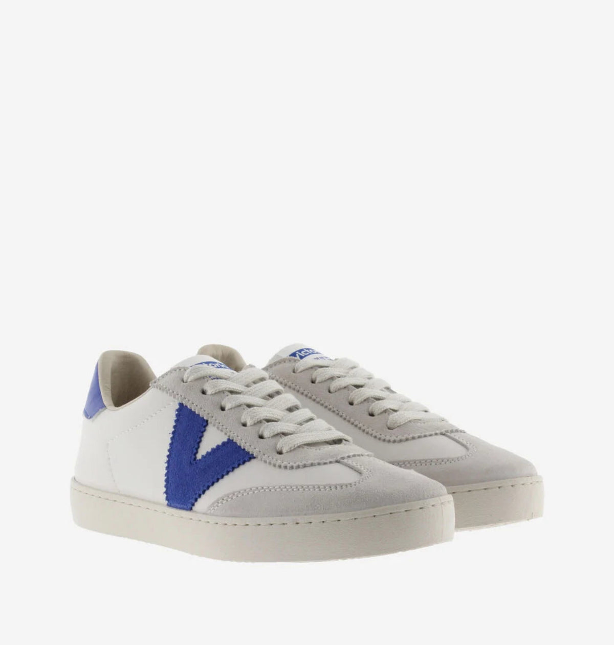 Victoria - 126184 Cream and Blue Trainer
