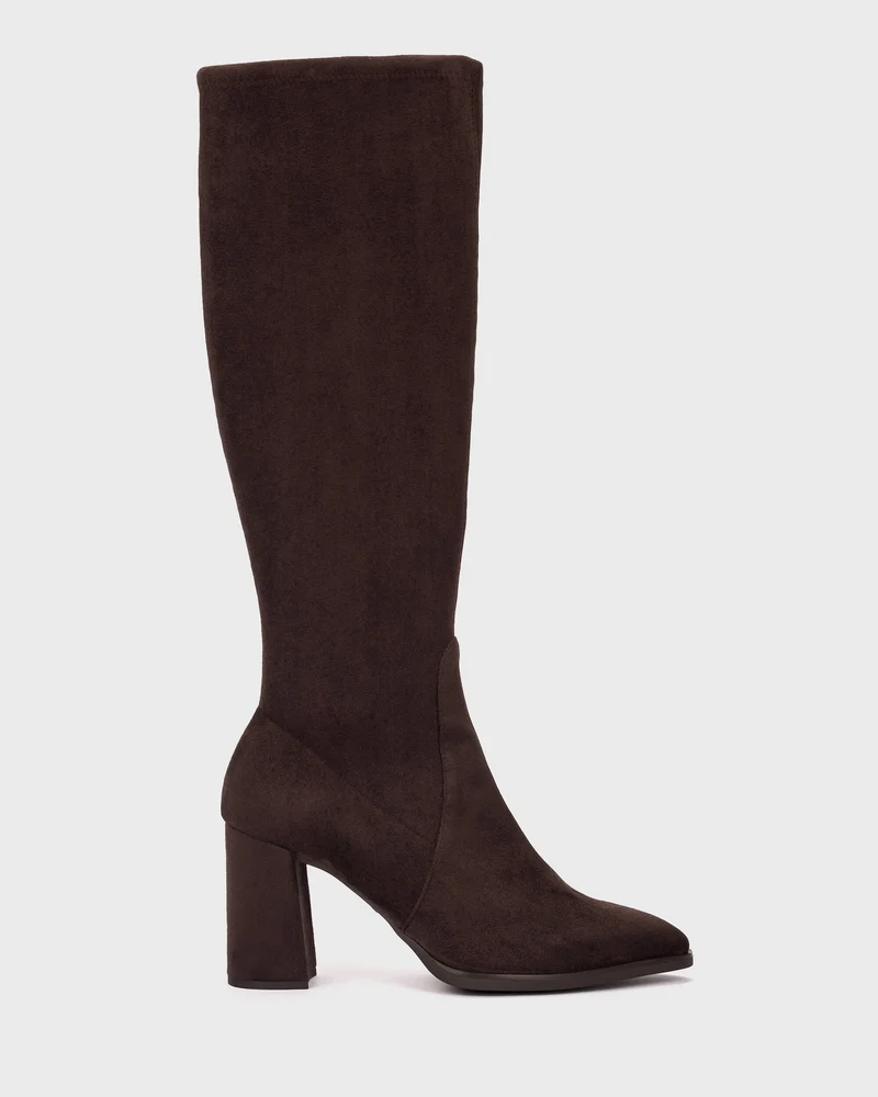 Wonders - M-5441 Brown Sock Block Heel Boot