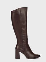 Wonders -M-5443 Brown Leather Knee High Boot