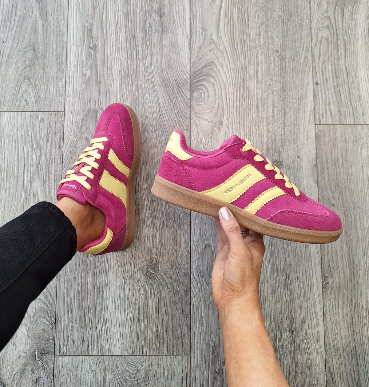 Teddy Smith - 120235 Pink and Yellow Trainer
