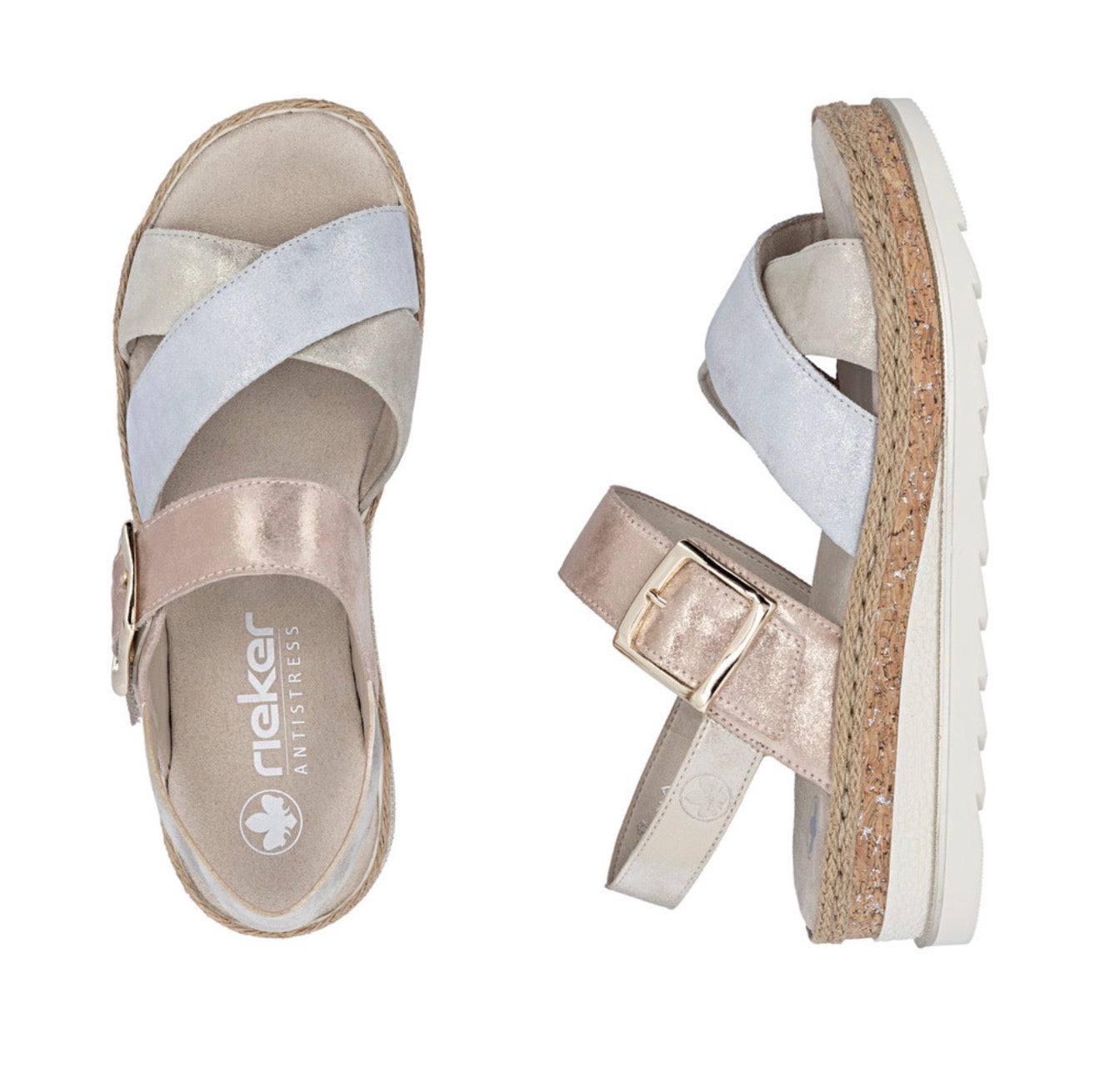 Rieker - V7951 Gold Multi Sandal