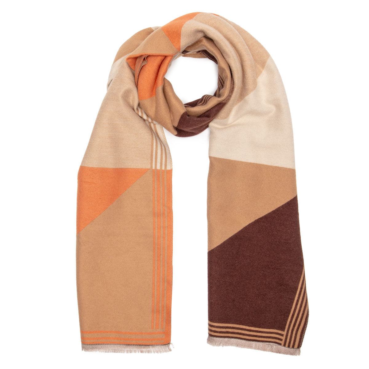 Elie Beaumont - Tan/Orange Scarf