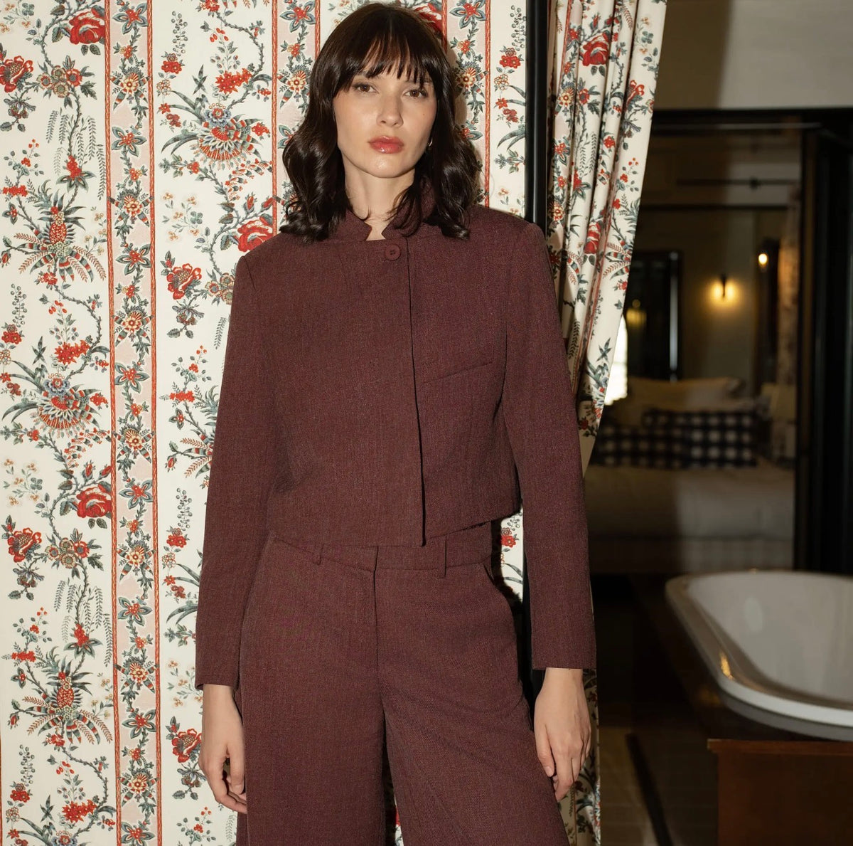 Anna - Burgundy Bermuda Shorts