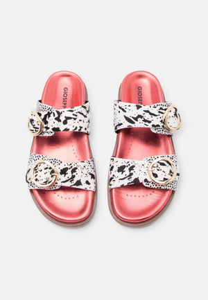 Gioseppo - Carney Red Animal Print Slider