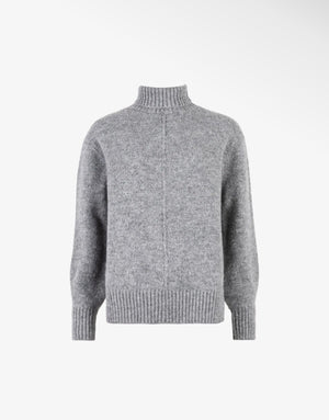 Anna - Grey Turtle Neck Jumper