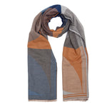 Elie Beaumont - Navy/Camel Scarf