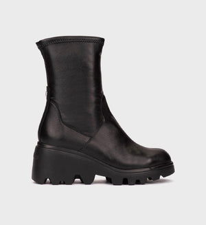 Wonders - G-7030 Black Wedge Boot