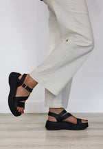 Oh My Sandals - 5969 Black Wedge Sandal