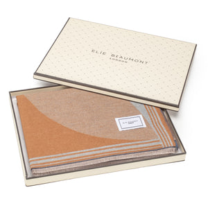 Elie Beaumont - Navy/Camel Scarf
