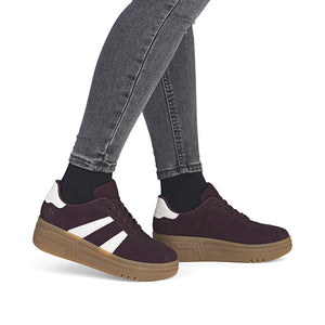 Rieker - M7601 Burgundy Platform Trainer