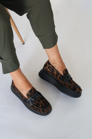 Wonders - A-5203 Leopard Wedge Loafer
