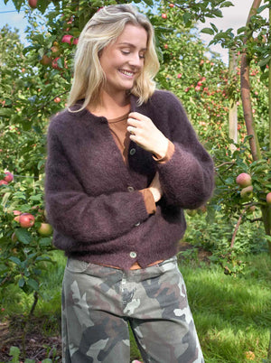 Black Colour - Brown Cardigan