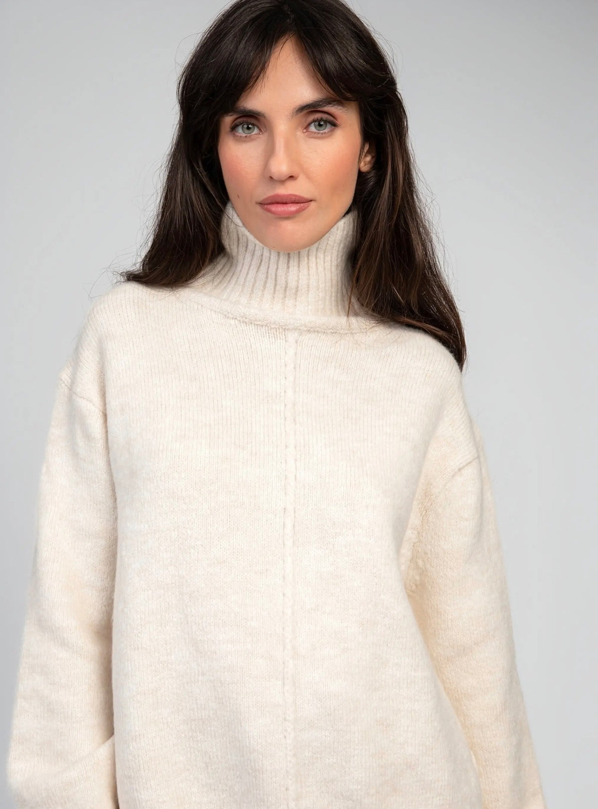 Anna - Cream Turtle Neck Jumper