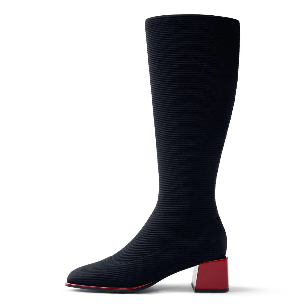 Gioseppo - 80684 Black Sock Knee High