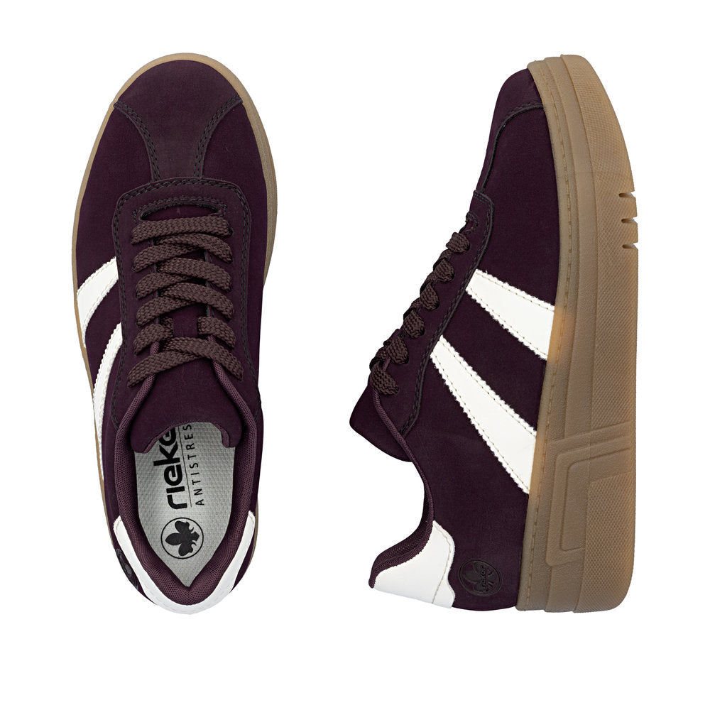 Rieker - M7601 Burgundy Platform Trainer