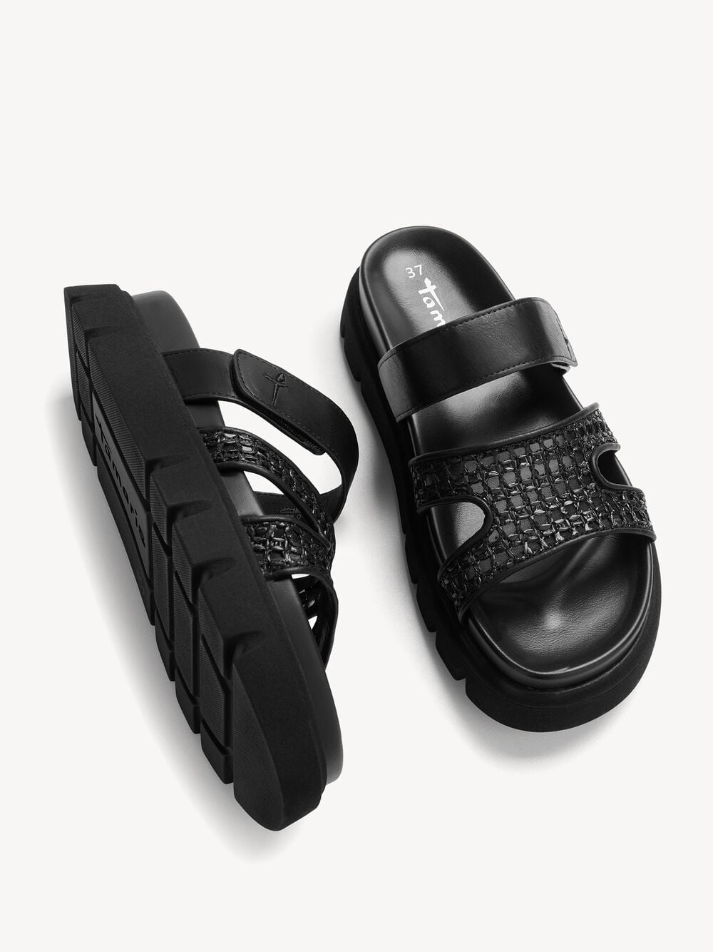 Tamaris - 27422 Black Weave Slide