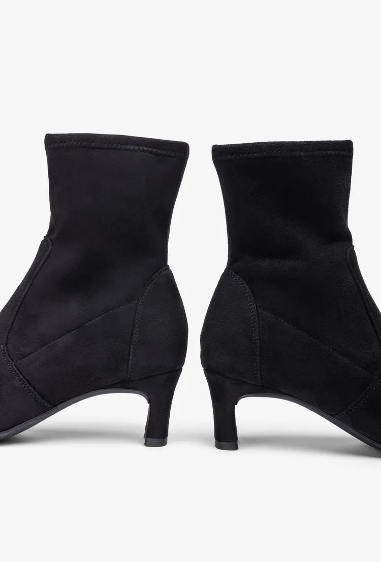 Unisa - Jarret Black Kitten Heel Sock Boot