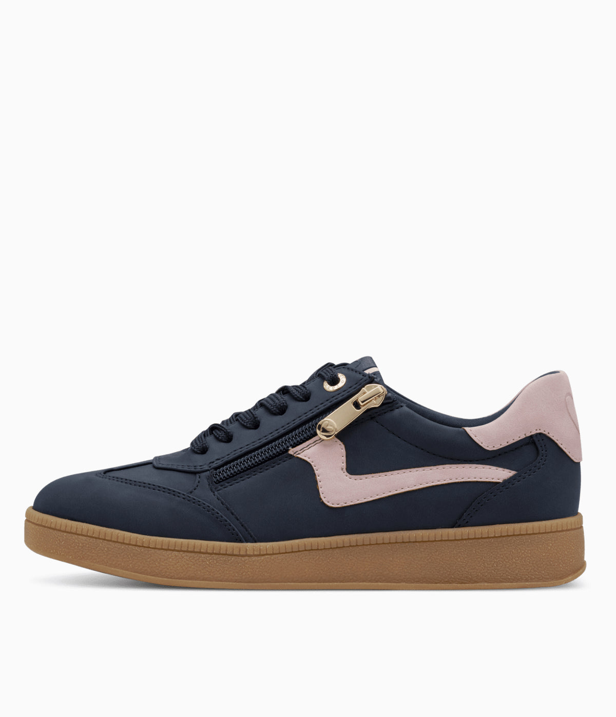 Marco Tozzi - 23777 Navy and Pink Zip Trainer
