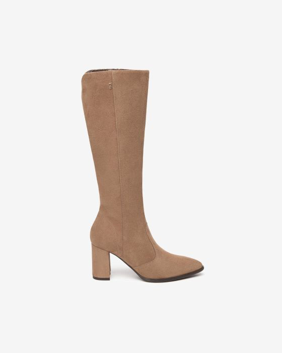 NeroGiardini - I514344D Beige Suede Knee High