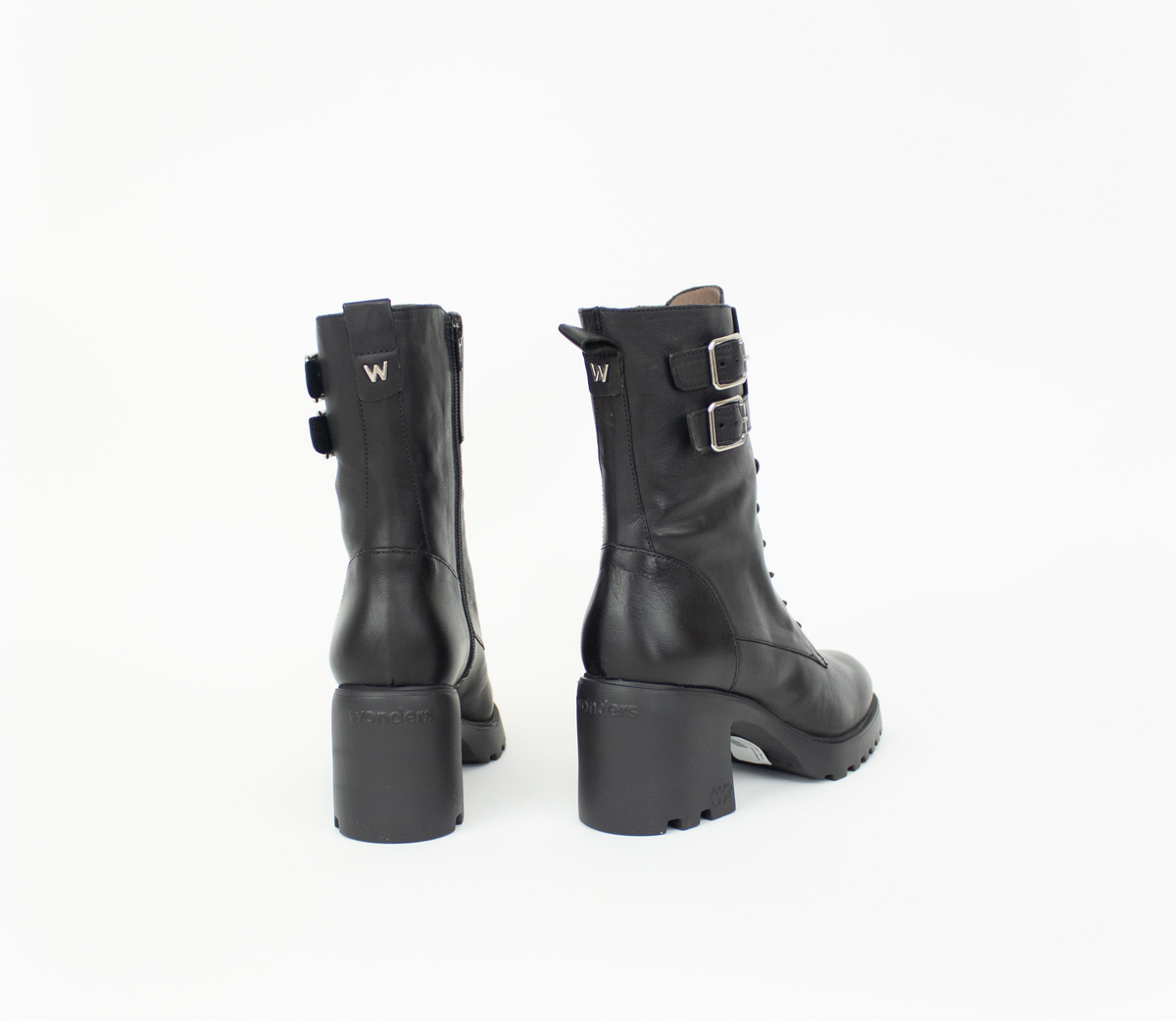 Wonders - G-7204 Black Biker Boot