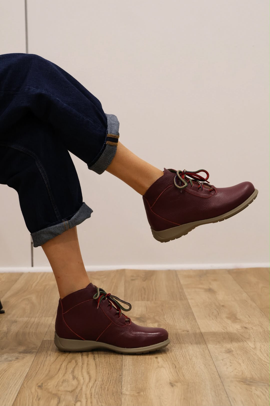 Jose Saenz - 2082 Rural Burgundy Ankle Boot