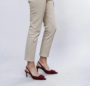 Lodi - Nestor Burgundy Buckle Slingback