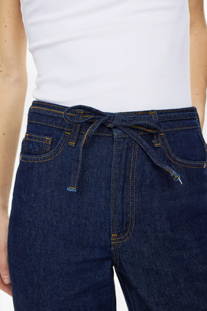 Numph - Nubrooklyn Dark Denim Wide Leg Jeans