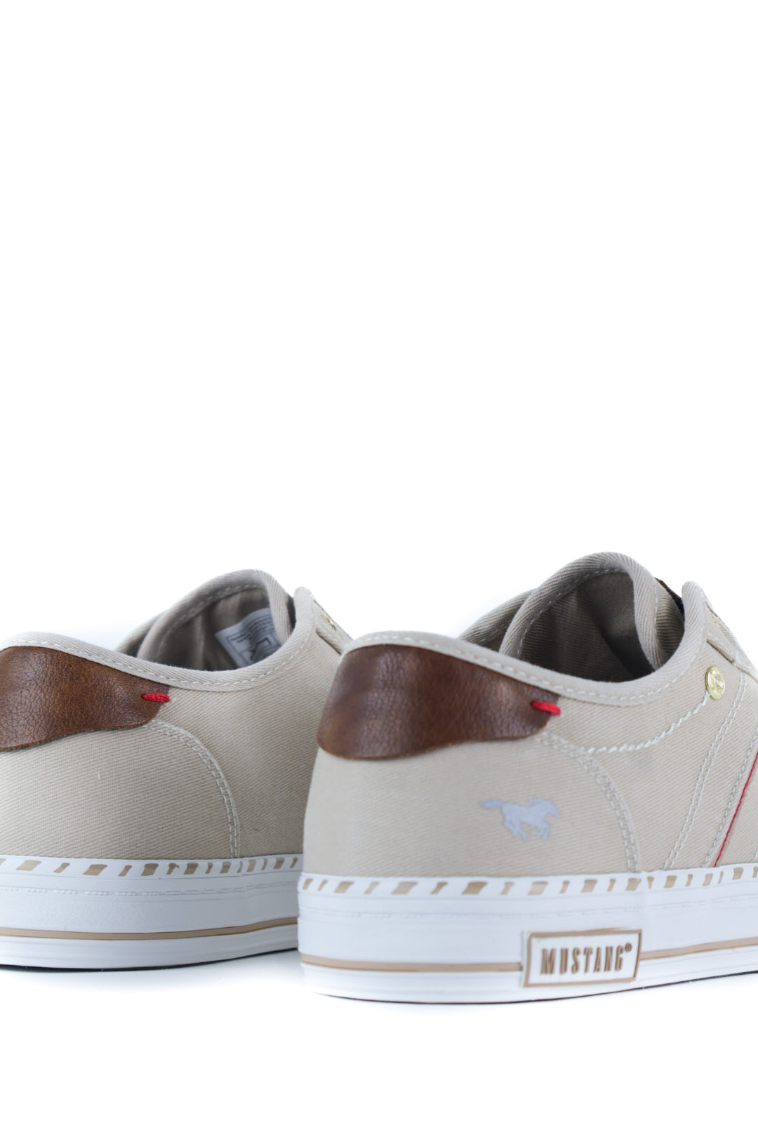 Mustang - 26M0152002 Beige Slip On Canvas Trainer