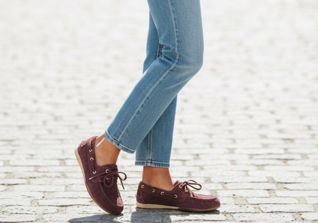 Nerogiardini - I617300D Burgundy Suede Boat Shoe