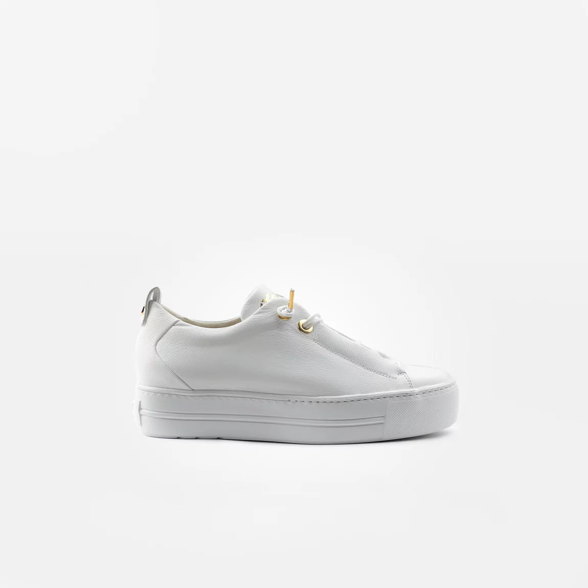 Paul Green - 5017 White Elastic Slip On Trainer