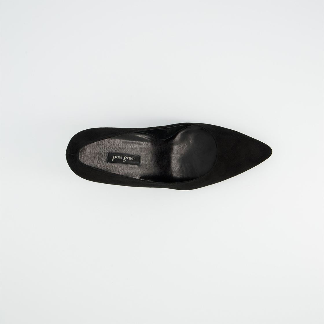 Paul Green - 3859 Black Suede Court Shoe