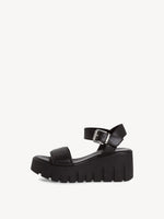 Tamaris - 28712 Black Wedge Sandal