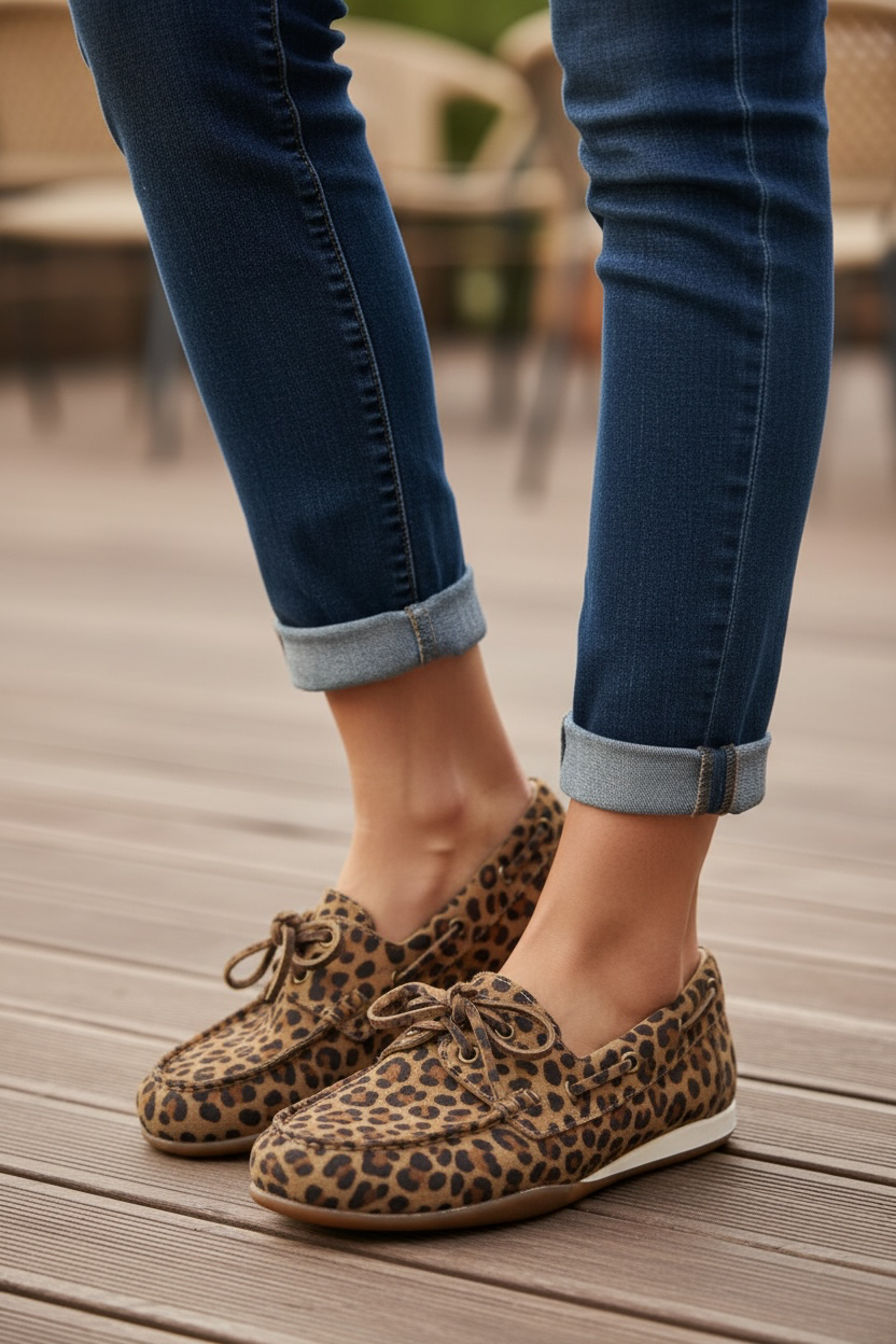 Nerogiardini - I617301D Leopard Boat Shoe