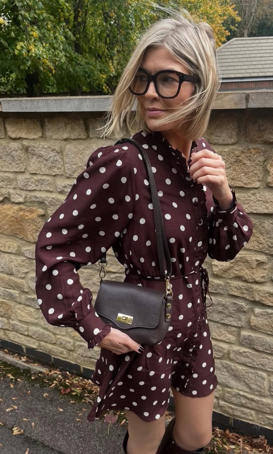 Elie Beaumont - Twist Cap Chocolate Brown Bag