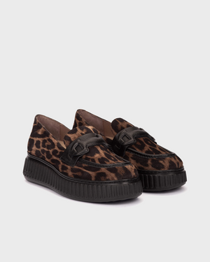 Wonders - A-5203 Leopard Wedge Loafer