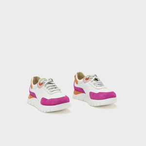 Jose Saenz - 2287 White/Pink/Orange Laced Trainer