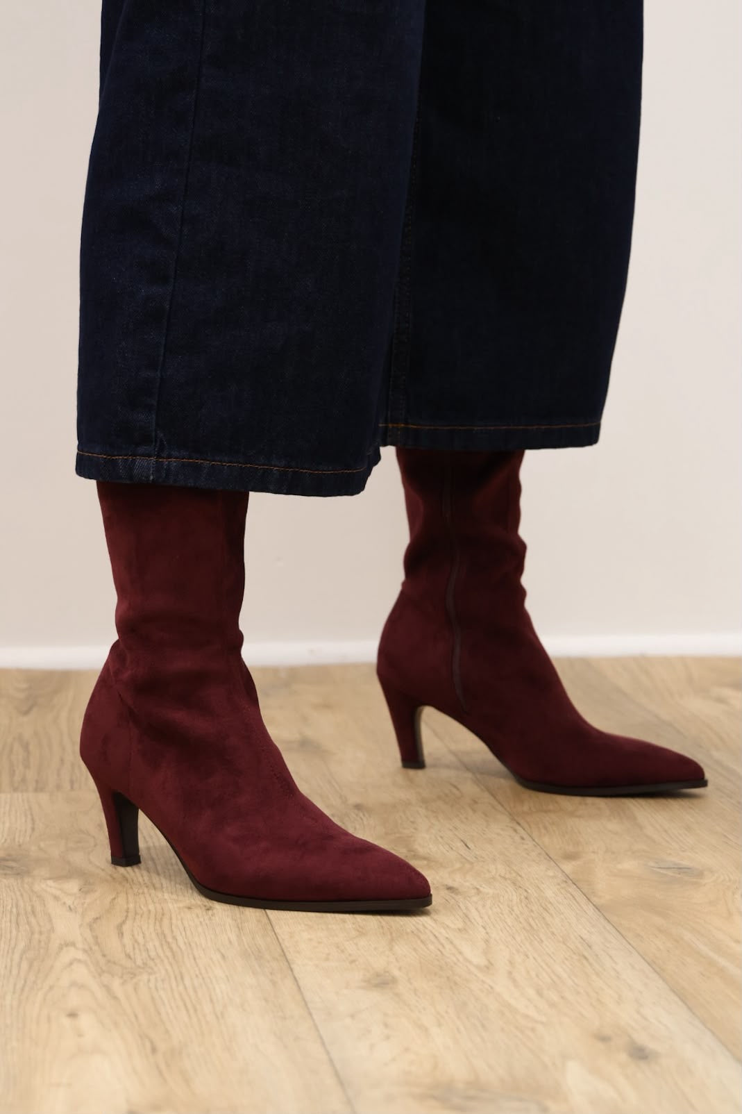 Lodi - A-Oisris Burgundy Sock Knee Boot