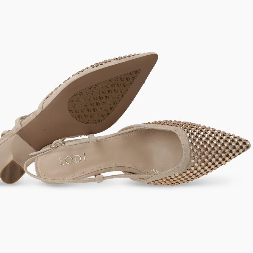 Lodi - Casia Blush Kitten Heel Slingback