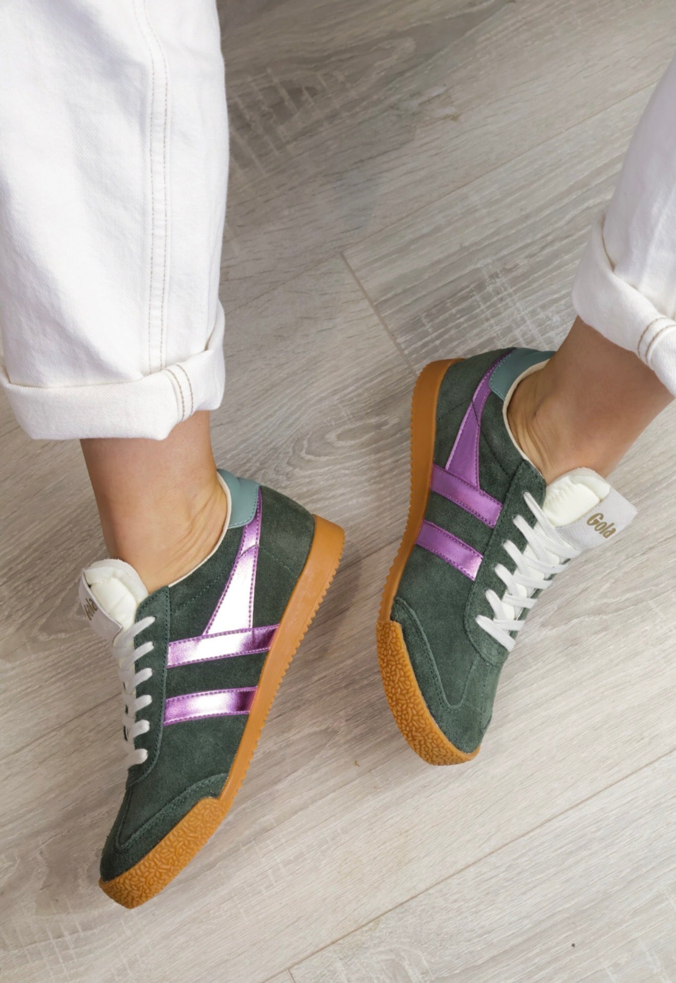 Gola - Elan Green and Lilac Trainer