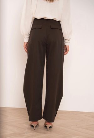 Anna - Brown Balloon Trousers