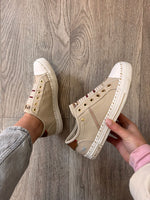 Mustang - 26M0152002 Beige Slip On Canvas Trainer