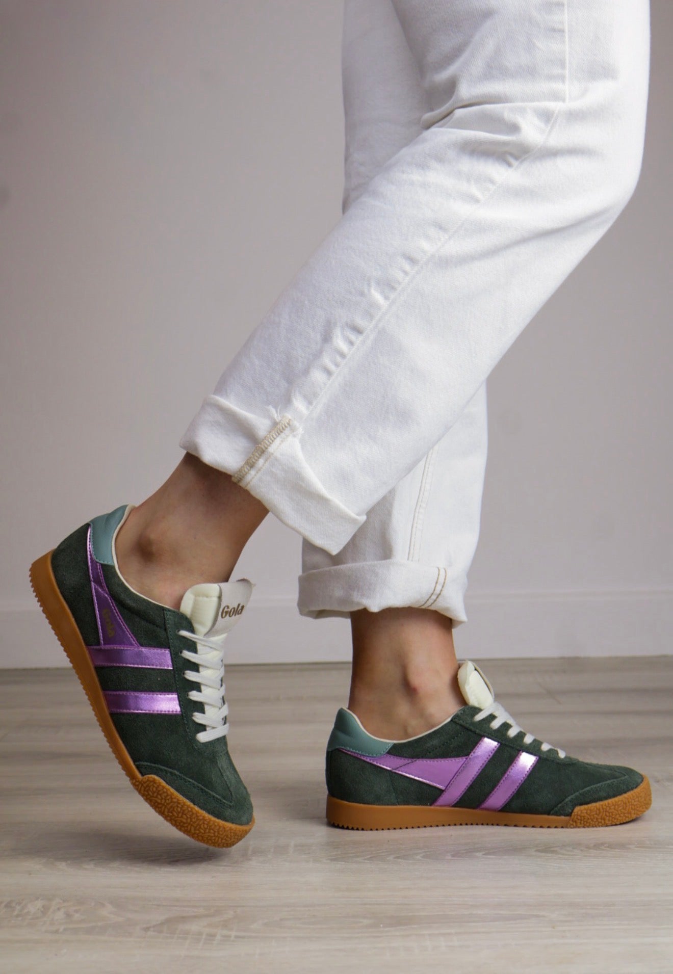 Gola - Elan Green and Lilac Trainer