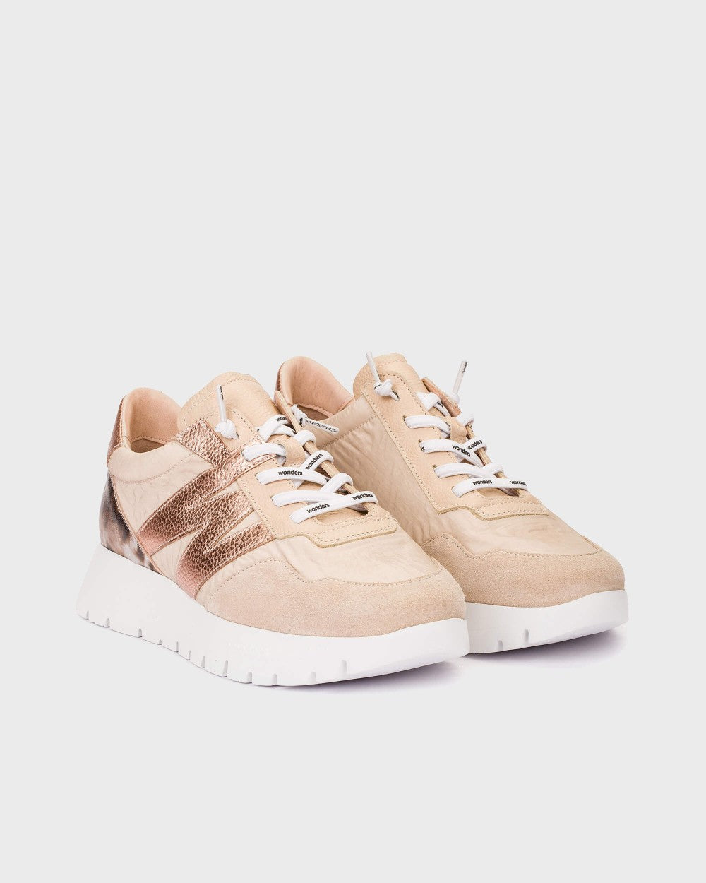 Wonders - A-24100 Beige Slip On Trainer