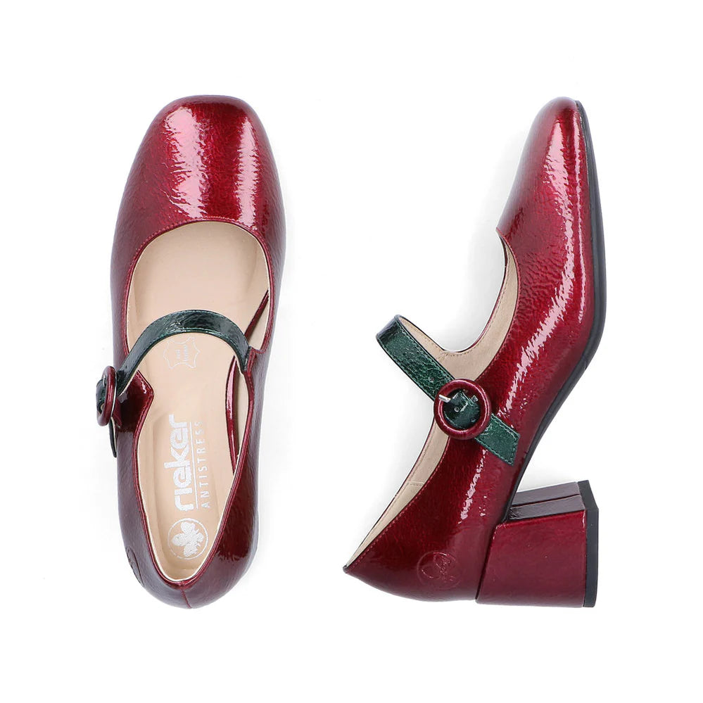 Rieker - 44752 Burgundy Mary Jane